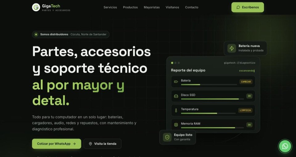 Sitio web de GigaTech Cúcuta